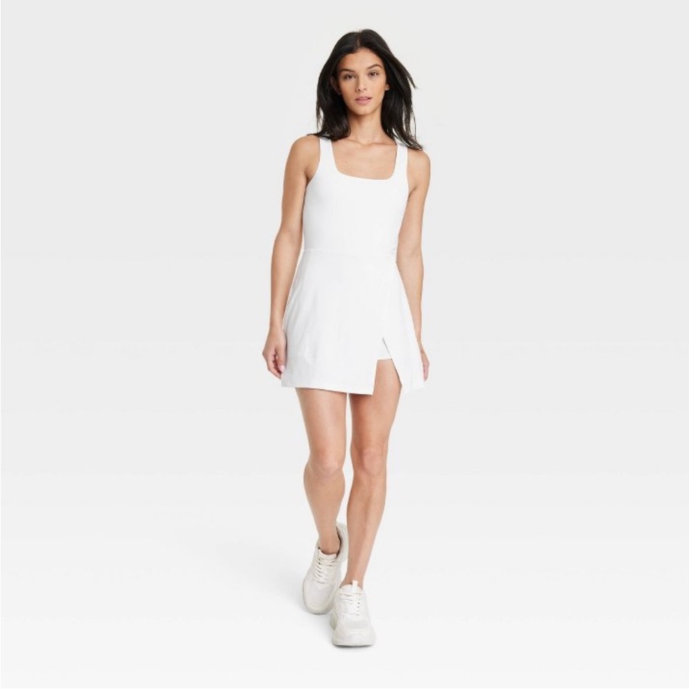 NWT Women’s Side-Slit Active Dress All In Motion White ~ Size Small UPF 50+